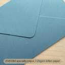 Tuhangcc Premium Velvet-Touch Stationery Set with Unique Design Colors - Best Paper and Elegant 4x6 Envelopes (24 Writing Sheets + 12 Envelopes) for Love Letters and Party Invitations (Lake Blue)