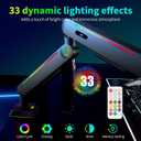 Monitor Stand Arm, Dynamics Touch Function, RGB Single Monitor Stand ArmFits 17-32" Screens,Support up to 19.84 lbs,Adjustable Desk Mount,Gas Spring Clamp Monitor Arm,Quick Release Plate