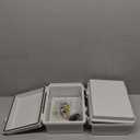 Joisyoya Waterproof Electrical Junction Box Outdoor, IP67 Plastic Weatherproof Electrical Enclosure for WiFi Electronics, with Aluminum DIN Rail, Mounting Plate, Wall Brackets (8.7''x6.7''x4.3), Pack 2