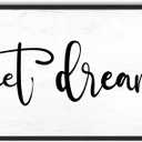 Sweet Dreams Wall Decor Above Bed: Farmhouse Bedroom Sign Guest Room Wall Decor,32x12 Inch Framed Canvas Modern Master Bedroom Wall Art Rustic Hanging Plaque Home Decor