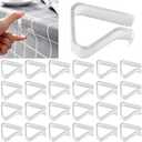 24 Pcs Clear Tablecloth Clips for Indoor Outdoor Tables, Windproof Plastic Table Cloth Holder Clips for Dining Tables, Transparent Picnic Table Cover Clip Clamps for Securing Tablecloths Small