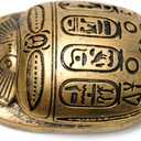 TRANSGOOD Egyptian Black Scarab Collectible Figurine Ancient Statue Hand Painted Sculpture