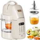 Baby Food Make 10 OZ Baby Food Puree Maker, Steamer Puree Blender with Three Age Groups, Auto Cooking & Grinding, 24-Hour Appointment/Self Cleans/Touch Screen Control, Manual Mode