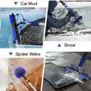 30Ft Reach Solar Panel Cleaning Brush Kit, Cobweb Duster, Squeegee for Roof, RV, Gutter, Boat, Deck