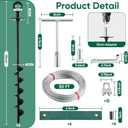18'' Ground Anchors Screw in Heavy Duty, Shed Anchor Kit with Straps & Steel Cable & Tools, Earth Anchors for Mobile Home, Carports, Swing Set, Tree, Trampoline - Secure Against High Winds(4)