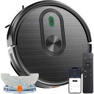 Robot Vacuum and Mop Combo, 2 in 1 Vacuuming & Mopping Robot with Schedule, App/Bluetooth/Voice, 3200Pa Max Suction, Self-Charging Robot Vacuum Cleaner, Slim, Ideal for Pet Hair, Hard Floor, Carpet