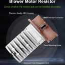 SCITOO Rear HVAC Blower Motor Control Module Resistor Fit for Acura Mdx 2001-2006/for Acura Mdx Touring 2001-2006/for Honda Pilot 2003-2008 79330-S3V-A51 AC Heater Motor Blower Transistor Resistor