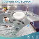 Sunluway 4 Pack 2472-828 Headrest Spa Pillow Replacement for All Jacuzzi J-200 Series Spa Models J-230 J-235 J-245 J-270 J-275 J-280 Oval Spa Pillow, Hot Tub Head Rest Pillow, Snap-in
