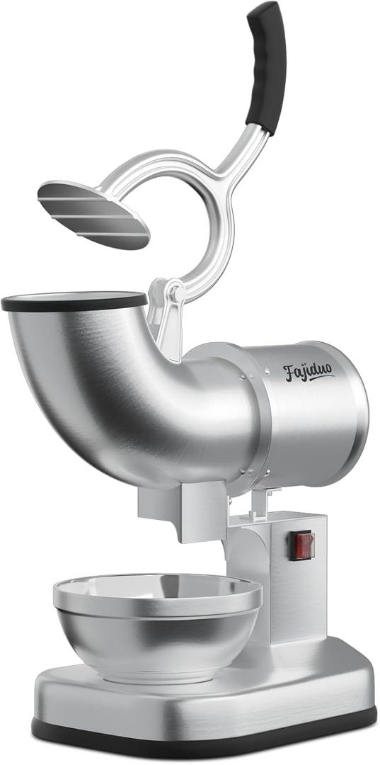 Electric Ice Shaver, Stainless Steel Dual Blade Ice Crusher 440LBS/H, Commercial Shaved Ice Machine, Snow Cone Machine for Home, Commercial, Restaurants, Bars, Party