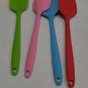 Silicone Spatulas, 10.6 inch Rubber Spoon Spatula Heat Resistant One Piece Design Seamless Non-Stick Spoonulas Flexible Scrapers Baking Mixing Tool (4 Pcs)