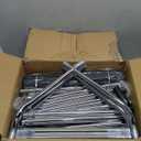 Heavy Duty Clothes Rack,Double Rods Clothing Rack for Hanging Clothes,Rolling Clothing Racks with Wheels,Metal Garment Rack for Bedroom Laundry Living Room,Silver