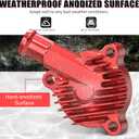 NICECNC Motorcycle Aluminum Thermostat Cover Compatible with Honda TRX450R 2010 2011 2012 2013 2014, TRX450ER Electric Start 2006-2009 2011-2014 Thermostat Housing, Replacement for 19321-HP1-670(Red)