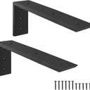 Countertop Support Brackets, Heavy Duty L Shelf Bracket 16'' x 6'' x2.5'' for Granite, Holds up to 300 lbs, L Bracket for Quartz, Granite, Wood, Concrete and Laminate Countertops(2 Pack)