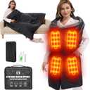 CYCYHEAT 20000mAh Heated Blanket Battery Operated - 7.4V DC Portable Wireless Cordless USB Heating Blanket for Outdoors