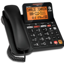 AT&T CD4930 Corded Phone with Digital Answering System and Caller ID, ExtraLarge Tilt Display & Buttons, Black