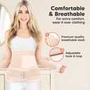 3 in 1 Postpartum Belly Support Recovery Wrap - Postpartum Belly Band, After Birth Brace, Slimming Girdles, Body Shaper Waist Shapewear, Post Surgery Pregnancy Belly Support Band (Classic Ivory, M/L) Waist 25"-35