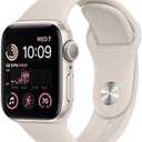 Apple Watch SE (2nd Gen) [GPS 40mm] Smart Watch w/Starlight Aluminum Case & Starlight Sport Band - M/L. Fitness & Sleep Tracker, Crash Detection, Heart Rate Monitor, Retina Display, Water Resistant
