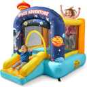 Inflatable Small Bounce House for Kids,Space Theme Toddler Jump House, 6.9x4.9x4.8 feet