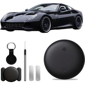 GPS Tracker Device for Vehicles,Non Detectable GPS Tracker for Android and iPhone with Real-Time Tracking,Hidden Car Tracker Device,No Monthly Fee,No SIM,for Cars, Kids, Pets(Matte Black)