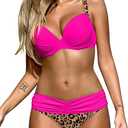 Astylish Women Push Up Two Piece Bikini Swimsuits Padded Swimwear Bathing Suit, Medium
