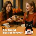 2 x Hocus Pocus Sign Magical Halloween Decor Gift, Mini Black Cat Plush Pumpkin Toy, Witchy Cute Halloween Decor for Women Friend Coworker Handmade Crochet Fall Autumn Table Tiered Tray Ornament