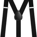 Men's Suspenders, Braces Men's Suspenders with 4 Strong Metal Clips, 3.5cm Wide Heavy Duty Suspenders, Men's X Style Durable Adjustable Braces, Mens Ladies Braces for Business Wedding Casual
