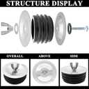 Steel Mechanical Test Plug, Sewer Cleanout Cap, Practical Expansion Pipe Plug, Drain Twist Plug Pipe Gripper, with Galvanized Screw and Wing Nut, Suitable for Most Pipes Sink Pools (4 Inch)
