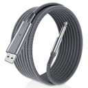 Elebase USB Guitar Cable 6.6FT,1/4 Inch TS Instrument Cord,USB A to 6.35mm Male Jack Stereo Audio Interconnect Wire Line for Electric Guitar,Bass,Keyboard,Mixer,Amplifier,Amp,Speaker,Equalizer, Feet (6.6 Feet, Gray)