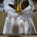 LMQNINE Kitchen Light Fixtures Ceiling Dimmable LED Modern Gold Pendant Light Mini Teardrop Crystal Pendant Light for Kitchen Island Bedroom Hallway Entryway (3-Light)