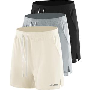 NELEUS Men's 7 inch Running Shorts Athletic Gym Workout Shorts with Pockets (M)