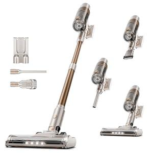 Clinkal Cordless Vacuum Cleaner  Vacuum Cleaners for Home, AntiTangle Brush, 6in1 Rechargeable Vacuum for Pet Hair