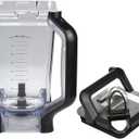 72oz Blender Replacement Parts For Ninja Blender BL610, ONLY Fits 6-Fin Base New Model, Blenders Replacement Pitcher with Locking Lid For Ninja BL710WM CO610B CO650B CT610C, NOT For 4-Fin Base