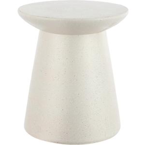 JONATHAN Y TBL1108D Hollie 18" Minimalist Modern Drum Indoor/Outdoor Accent Table Pedestal Contemporary, Mid-Century, Art Deco,Bohemian, Patio, Garden, Bathroom, Living Room, Cream Terrazzo Finish