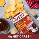 Quest Nutrition BBQ Protein Chips, 19g Protein, 4g Net Carb, Gluten Free, 1.1 oz (Pack of 12) (EXP 08/05/26)