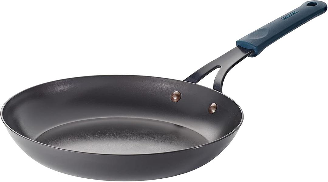 Tramontina Carbon Steel 10-Inch Frying Pan with Silicone Grip, Naturally Non Stick Skillet, Oven Safe