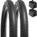 YUNSCM 2-PCS 16" Bike Tires 16x1.75/47-305 and 16" Bike Tubes AV32MM Schrader Valve Compatible with Road/Stroller/Kid Bike 16 x 1.75 Bicycle Tires and Tubes (Y-516)