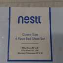 Nestl King Sheet Set - Luxury 1800 Ultra-Soft Microfiber King Bed Sheets - Double Brushed - Deep Pockets - Easy Fit - 4 Piece Set - Bedding Sheets & Pillowcases (King, Linen)