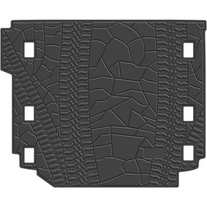 Cargo Liners Custom Fit for Jeep Wrangler JL 4x4 Door Sahara Rubicon 2018 2019 2020 2021 2022 2023 2024 2025 Trunk Mats Rubber All Weather with Subwoofer Heavy Duty Odorless - Not Fit 4XE