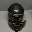 F 700 Black Full Face Motorcycle Helmet, DOT Approved, for Men and Womens Motorbike Helmets (Medium, Carbon fiber pattern)