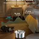 Invengo Cat Water Fountain Stainless Steel 3.2L/108oz, Automatic Pet Fountain for Cats & Dogs, Ultra Quiet <25 dB Pump, LED Water Level Window, Easy to Clean