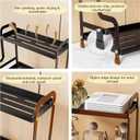 Bokelai 2 Tier Coffee Bar Organizer and Accessories Storage Countertop Shelf for Kitchen Coffee Station Organizer Mug Holder Coffee Condiment Storage Rack Black