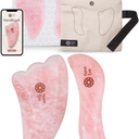 Gua Sha Facial Tools - Rose Quartz Gua Sha Stone for Body Massage, Physical Therapy & Skincare - Includes Massage Tool, Protective Case & E-Book