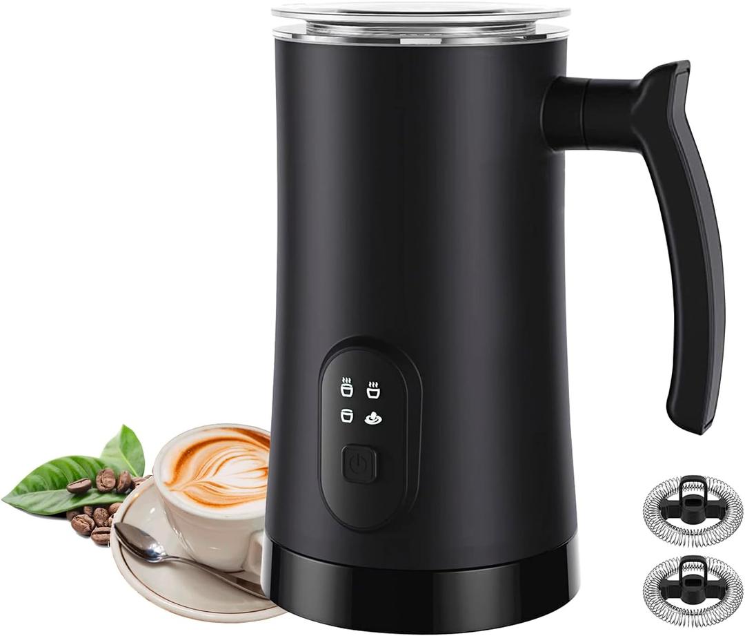 Milk Frother, 4 in 1 Electric Milk Steamer,11.8oz/350ml Automatic Warm and Cold Foam frother for Coffee, Latte, Macchiato, Cappuccino, Hot Chocolate