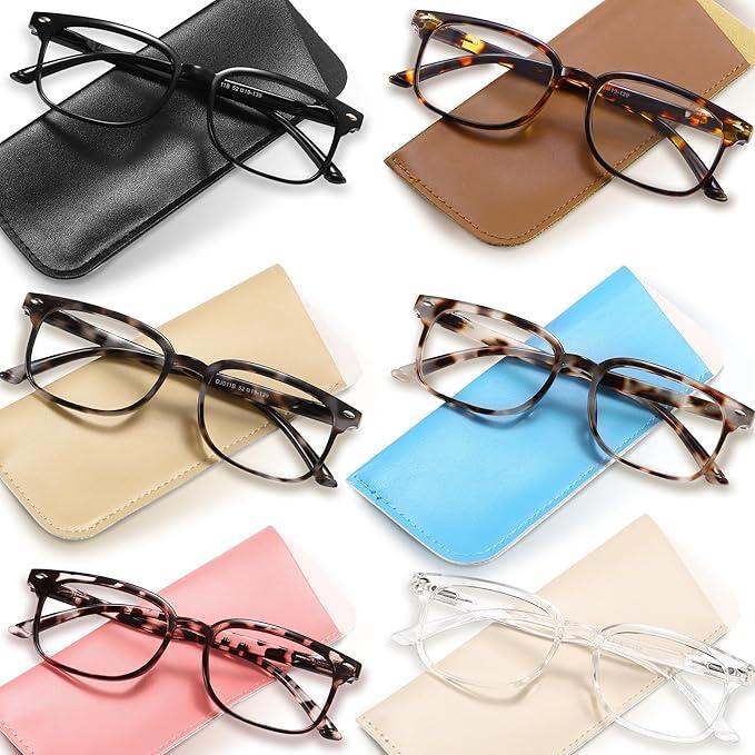 NOVIVON 6 Pack Reading Glasses for Women, Reading glasses men, Blue Light Blocking Readers, Computer eye glasses, Cheaters +1.75