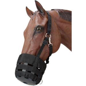 Grazing Muzzle, Horse Grazing Muzzle with Halter, Easy Breathe Comfort Lined Grazing Muzzle, Full Adjustable Horse Grazing Muzzle with Chin Neck Pads for Comfort Black Medium Size One Size