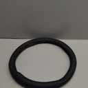 Haokay Heavy Duty Pure Cowhide Steering Wheel Cover, Black Genuine Leather Steering Wheel Cover Men Women Universal 14.5 to 15 Inch