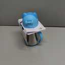 Munchkin Cool Cat Sippy Cup with Straw for Toddlers, Stainless Steel Straw Cup, 8 Ounce, Blue