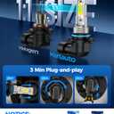 Marsauto H10/9140/9145 LED Fog Light Bulbs,100% Successful Installation,10000LM 600% Brightness 6000K LED Bulbs, 9040 9045 Fog Lights For Cars,Trucks, Non-polarity, Side Marker & Parking Light Combos