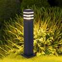 Pathway Lights Post Lights IP55 Waterproof Outdoor Lamp Post Lawn Light Floor Lamp E26 Lampholder Hardwired Suitable for 12V / 24V / 120V Voltage23.5in, Black