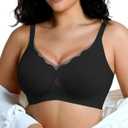 Jelly Bras for Women No Underwire Mesh Wireless Crossover Bra Seamless Full Coverage Lift T Shirt Sleep Bralettes